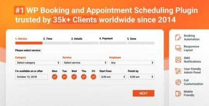 Bookly PRO GPL v7.2 - Appointment Booking & Scheduling Software System